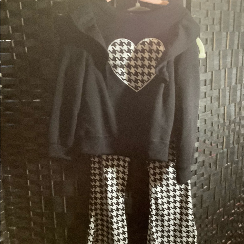 btween Black and White Kids Matching Set